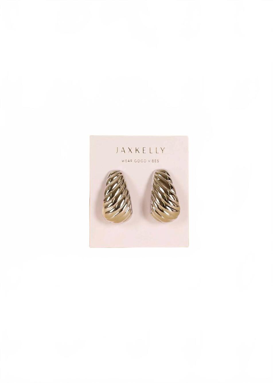 NEW JAXKELLY women's bold swirl earrings in silver